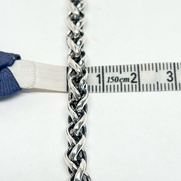 David Yurman 14K Gold Clasp 6MM Wheat Chain Necklace .925 - Picture 6 of 7